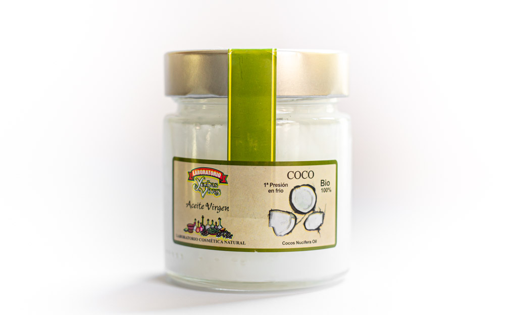 Aceite de coco 100 ml Pote de Vidrio